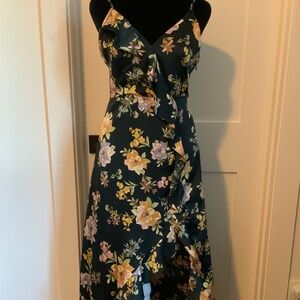 Satin floral dress